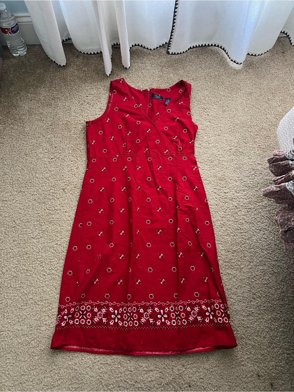 Sleeveless Red Midi Dress